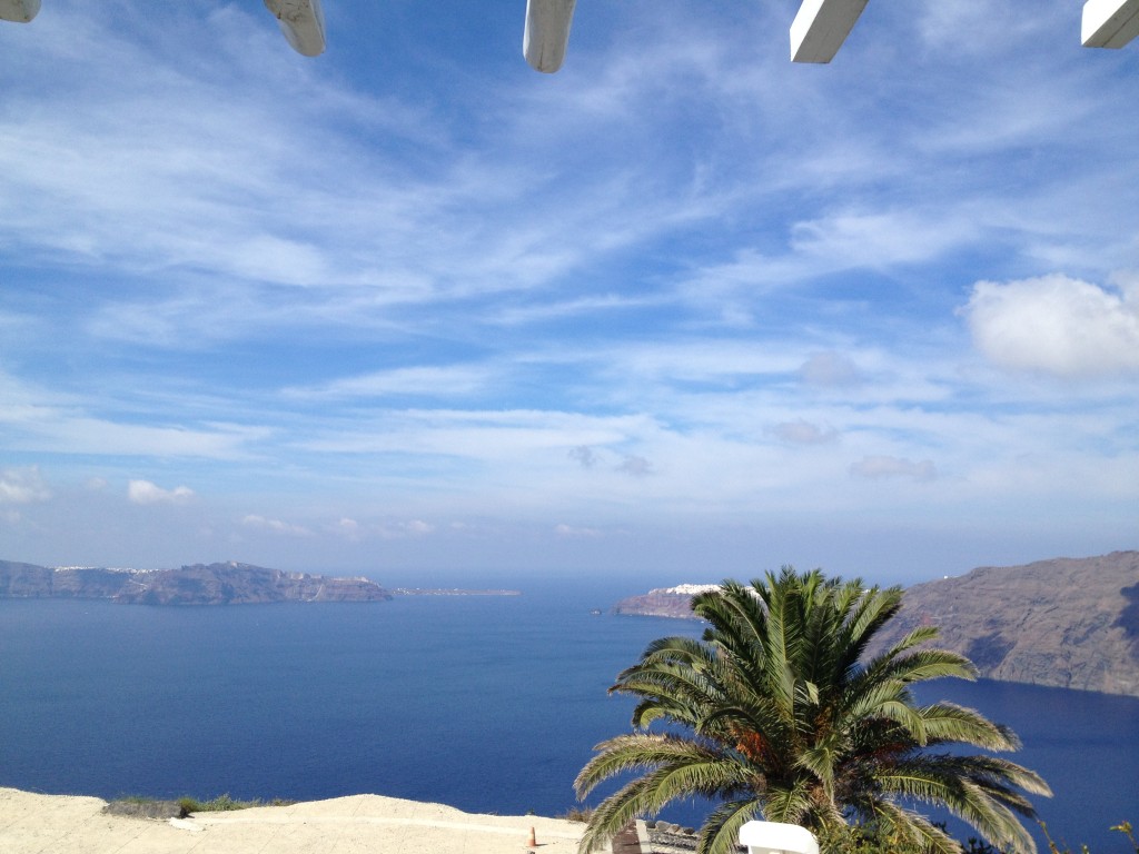 The view from my room at Rocabella Resort in Santorini