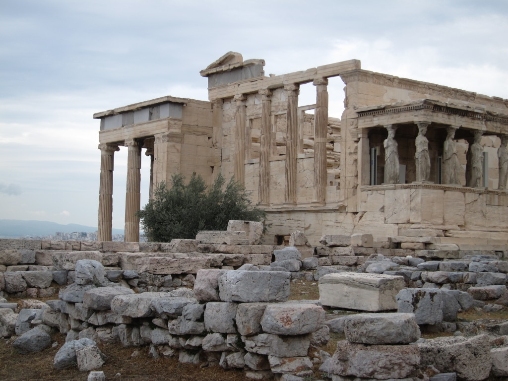 The Parthenon atop the Acropolis 