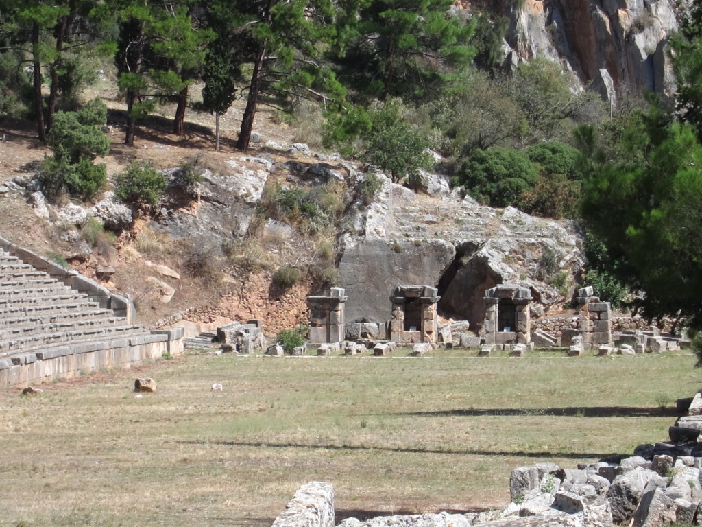 The "starting blocks" at the Olympic stadium on Mt. Parnassus