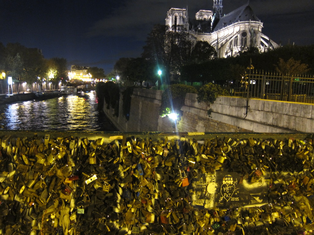 Paris is a city where love is expressed in so many ways like this bridge full of lovers' locks near Notre Dame.