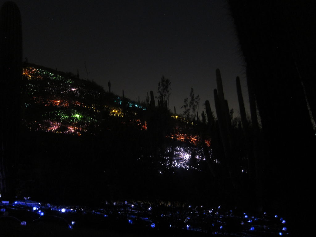 The entire hillside was covered with changing led lights