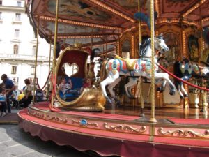 Carousel rides in Florence