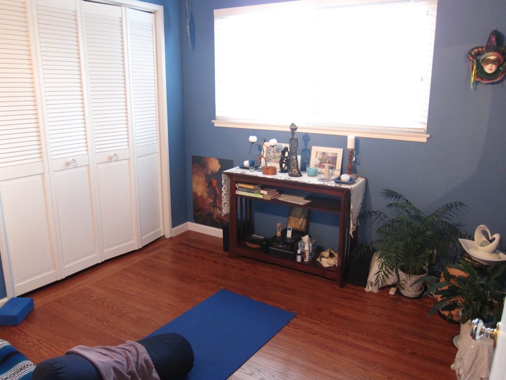 My new nest: a yoga and meditation room